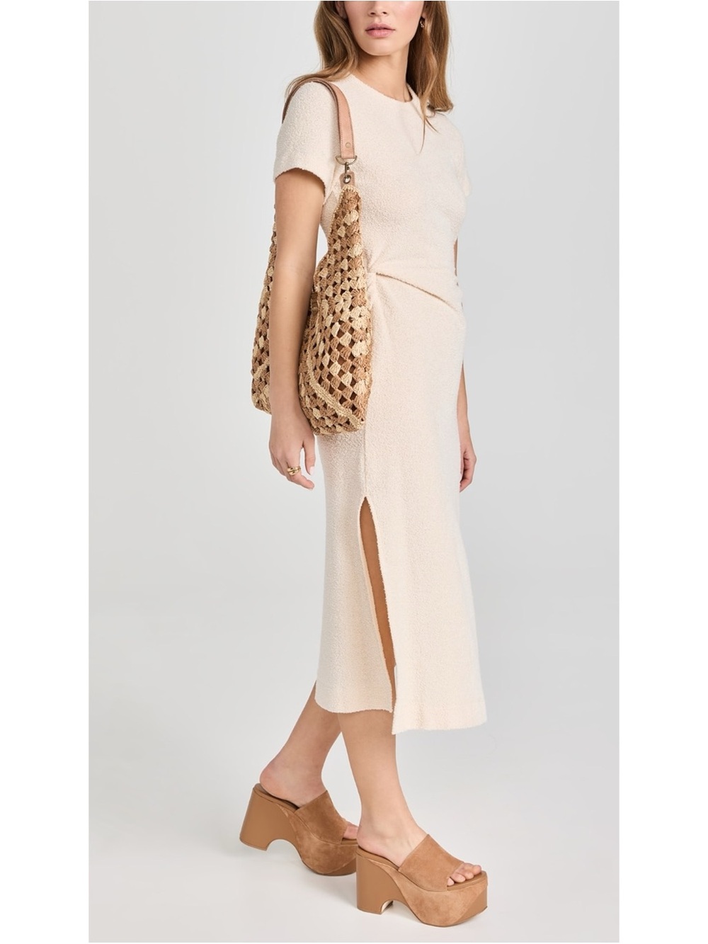 Mar Y Sol Palermo Shoulder Bag Straw Leather Strap Classic Beach Vacation - Picture 9 of 9